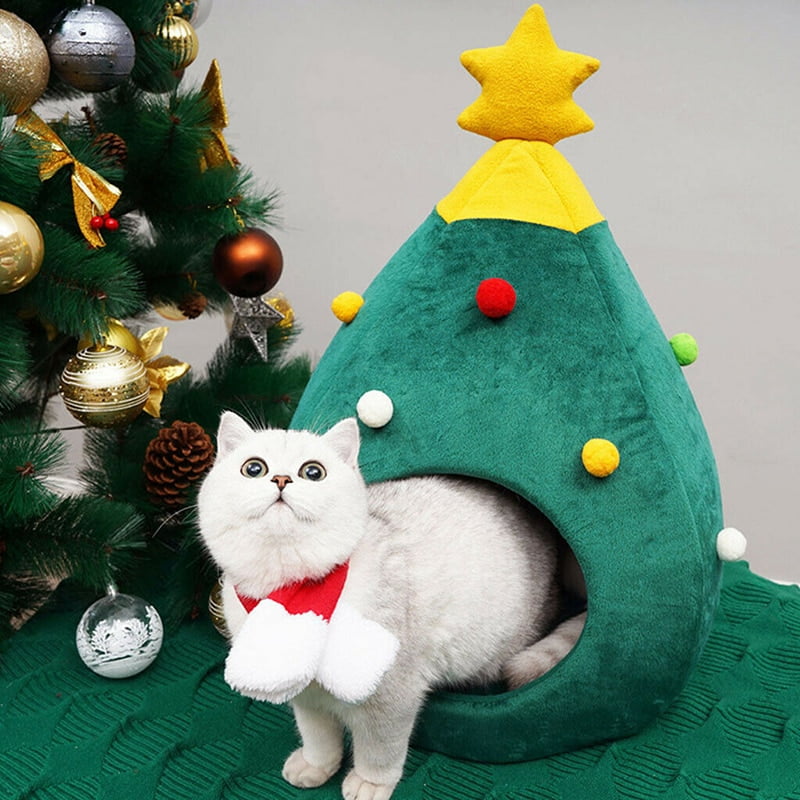 Pet Cat House Dog Bed Kennel Puppy Cave Warm Sleep...